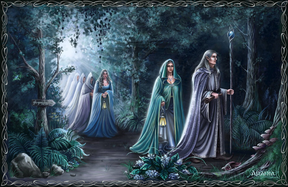Người Elves trong khu rừng Cuineve, J.R.R.Tolkien Legendarium Wiki.